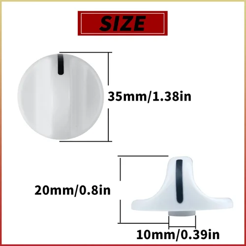 Vista 2 de 131965300 - Perilla giratoria para secadora – Paquete de 2 piezas compatibles con Frigidaire Electrolux secadores Selector Perilla Sustituye a