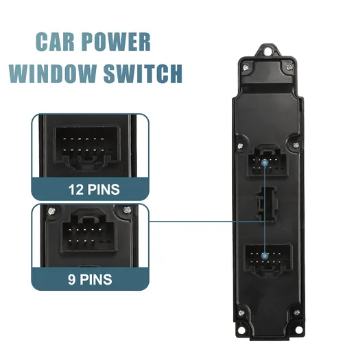 Vista 4 de X AUTOHAUX Interruptor de ventana de puerta principal delantera izquierda Interruptor elevalunas para Mazda 6 1.8 2.0 2 GS1E-66350A GS1E-66350
