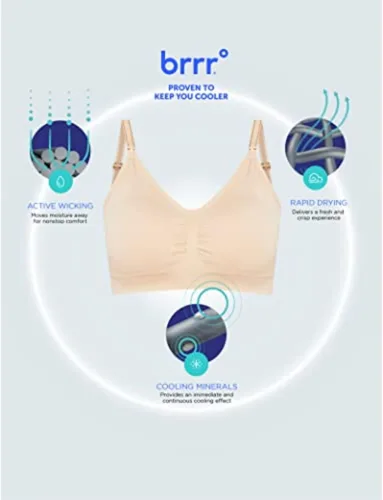 Vista 5 de Sujetador de maternidad y lactancia sin costuras para mujer con copas BRRR TRIPLE CHILL A-D+
