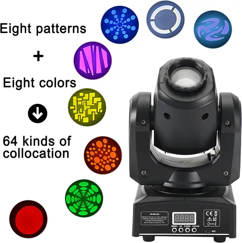 Vista 5 de Cabeza móvil 120 W 8 Gobo Iluminación de escenario RGBW LED DJ DMX Beam Bar Disco Party Light para Fiesta Boda Cumpleaños Navidad Vacaciones