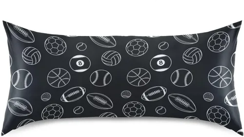 Vista 43 de Fundas de almohada de seda con estampado negro de camión monstruo para cabello y piel, suave, transpirable, suave, refrescante, funda de almohada
