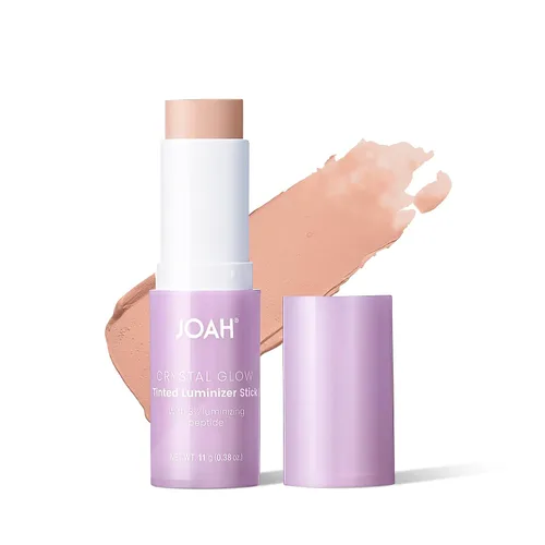 Vista 7 de JOAH Crystal Glow - Lápiz luminizador tintado, resaltador de maquillaje coreano multitarea y barra bronceadora, fórmula personalizable para un Feria