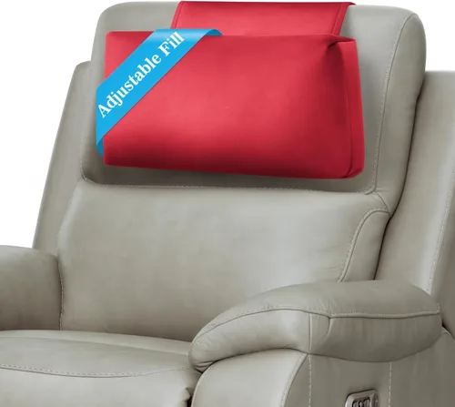 Vista 10 de Almohada para Reposacabezas de Sillón Reclinable, Almohada de Soporte Ajustable y Cómoda para Cuello y Cabeza, Reposacabezas de Terciopelo Suave