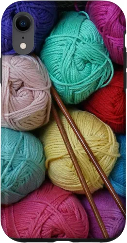 Vista 25 de Knitting and Crochet Colorful Yarn Photo Knitting Needles Case for iPhone 17