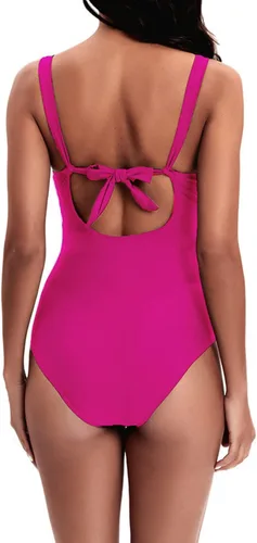 Vista 2 de Vrtige Traje de baño sexy de una pieza con cuello en V y fruncido para mujer