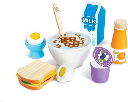 Vista 8 de Hape Juego de madera de pizza perfecto para cocina de niños, horno de pizza 2 en 1 y caja de entrega, 29 piezas de juego de simulación para niños