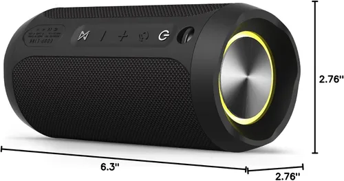 Vista 7 de EDUPLINK - Bocina portátil inalámbrica con Bluetooth impermeable IPX7 con bocinas de mayor sonido, 20 W con interruptor y conexión Bluetooth, modo