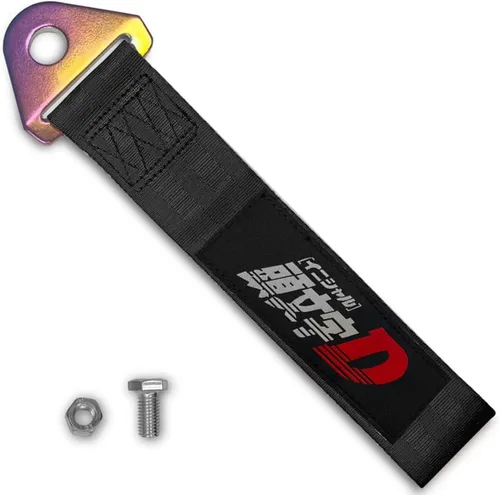 Vista 17 de Q1-TECH, Correa de remolque JDM – Cinturón de remolque de carreras deportivas, gancho de cuerda de tracción personalizado para parachoques delantero