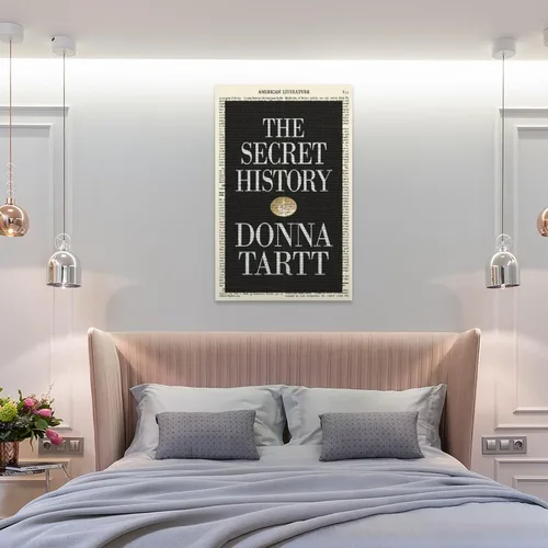 Vista 8 de Póster de Donna Tartt con texto en inglés "The Secret History" de Donna Tartt, regalo literario, regalo literario, arte de pared literario, pintura