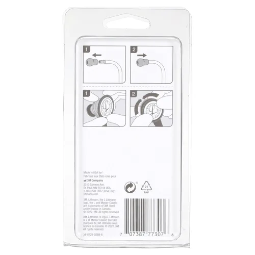 Vista 3 de 3M Littmann Kit de piezas de repuesto para estetoscopio, negro, compatible con Master Classic II™, incluye orejeras pequeñas de sellado suave a
