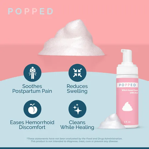 Vista 8 de Popped Botella Peri y espuma de hamamelis con aloe para posparto