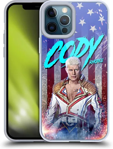 Vista 44 de Head Case Designs Funda de gel suave con licencia oficial de la WWE American Nightmare Flag Cody Rhodes Graphics compatible con Apple iPhone 7