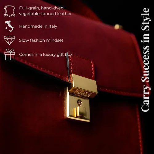 Vista 2 de Time Resistance Maletín pequeño de cuero para hombre, bolso cruzado
