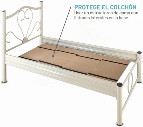 Vista 8 de Tabla plegable para cama, base tapizada, tamaño twin, color café – por DMI