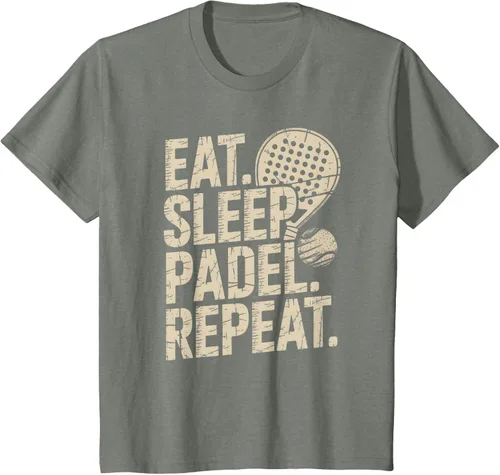 Vista 111 de Camiseta Eat Sleep Padel Repeat Padel Jugador de Tenis