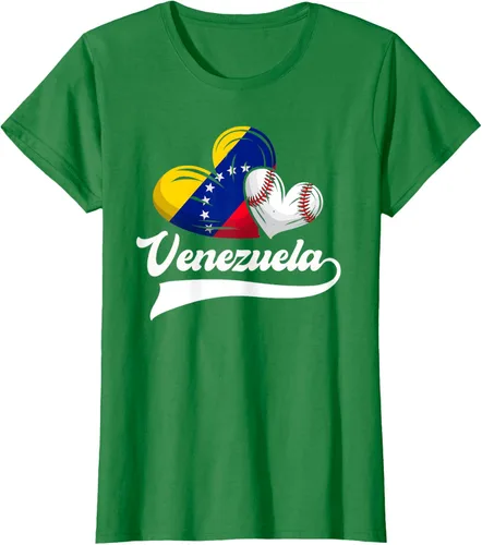 Vista 30 de Camiseta de béisbol venezolana con diseño de corazón y bandera de Venezuela, Negro