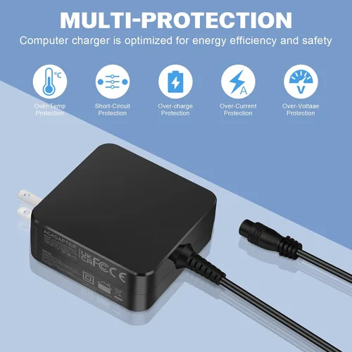 Vista 3 de Cargador para portátil de 65 W, 45 W, 33 W, compatible con Asus con 4 conectores redondos