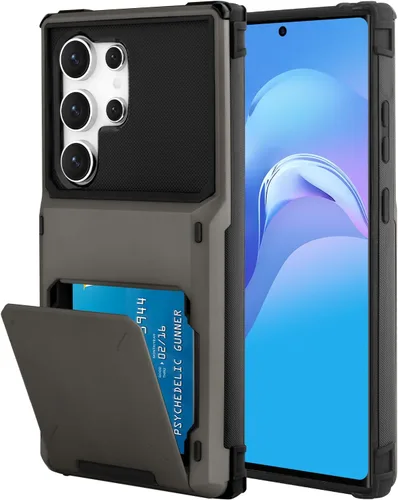 Vista 43 de Funda tipo cartera para Samsung Galaxy S22 con ranura para 2 tarjetas de crédito Funda a prueba de golpes Hybrid Heavy Duty Protection Armor Funda