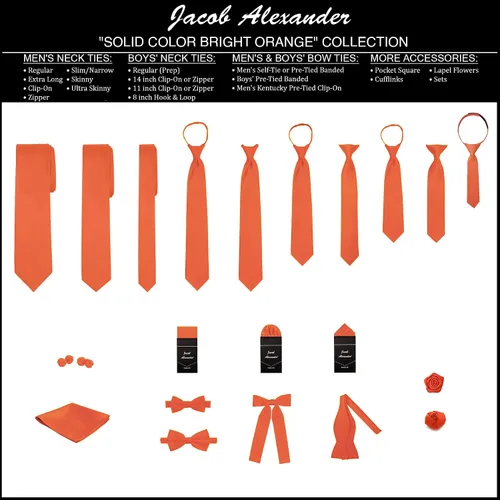 Vista 16 de Jacob Alexander Corbata regular de los hombres de color sólido