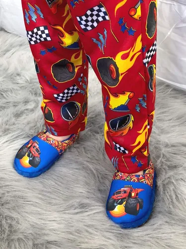 Vista 2 de Blaze and The Monster Machines - Pantuflas de felpa para niños pequeños