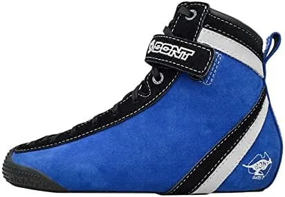 Vista 2 de Bont Parkstar - Patines profesionales de gamuza azul para Park Ramps Bowls Street - Patines para patinaje en exteriores e interiores