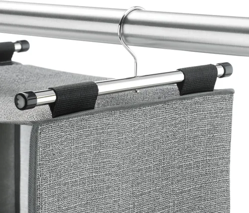 Vista 3 de Whitmor Organizador de armario de 2 secciones - Crosshatch Gris Gris claro + gris oscuro