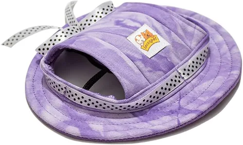 Vista 5 de Leconpet Sombrero de princesa para mascotas, gorras para perro con correa para el cuello, ajustables y cómodos agujeros para las orejas para perros