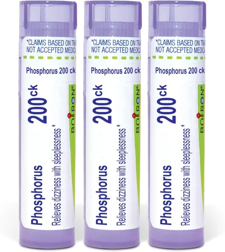 Vista 12 de Boiron Medicina homeopática de fósforo 12C para mareos - 80 pellets Single-medicine homeopathic pellets for Dizziness. Size: 80 Pellets.