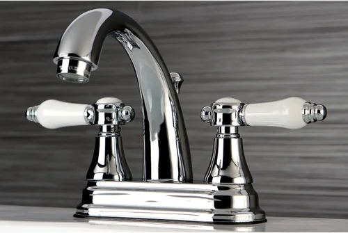 Vista 3 de Kingston Brass KS7612BPL Grifo de baño central de 4 pulgadas, latón pulido