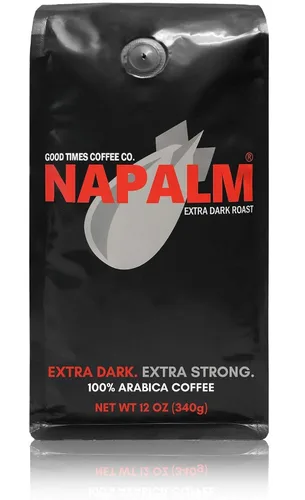 Vista 4 de Napalm Coffee, Café tostado extra oscuro en bolsa de 12 oz, 100 % arábico