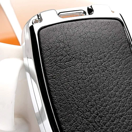Vista 4 de ontto Funda para llavero compatible con Toyota Levin Camry Highlander, caja con tapa para control remoto, carcasa de metal, piel para llaves