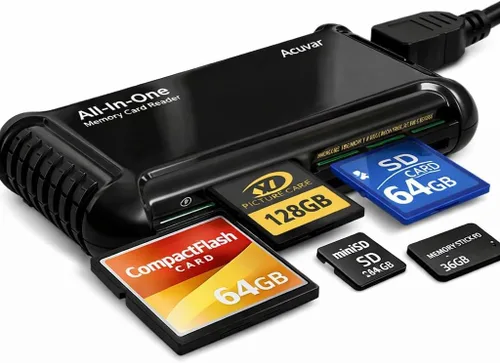Vista 9 de Lector de tarjetas de memoria USB-C 7 en 1: lector de tarjetas múltiples para SD, Micro SD, CF, XD y MS, USB 3.0 Plug and Play para PC y Mac