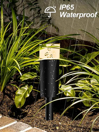 Vista 3 de Luces de Sendero Paisajístico de Bajo Voltaje de 5W con Conectores 12V Iluminación Paisajística Exterior Luces LED de Poste de Sendero Cableadas