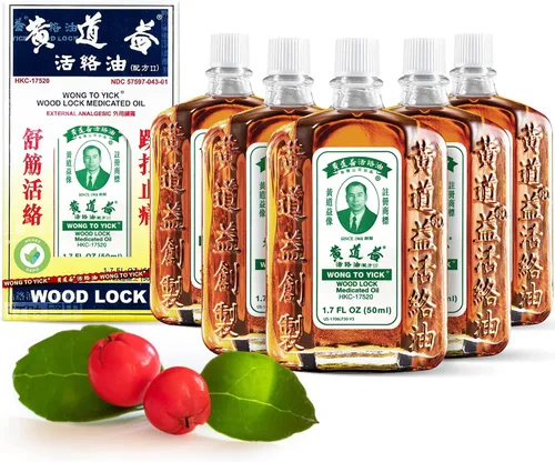 Vista 8 de Wong to Yick - Aceite Medicado Wood Lock - Alivio Herbal del Dolor para Dolores Musculares, Torceduras, Dolor de Hombro y Espalda