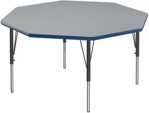 Vista 74 de Correll Mesa rectangular de actividades para el aula de 24 x 48 pulgadas, altura ajustable (19 a 29 pulgadas), parte superior de granito gris, borde