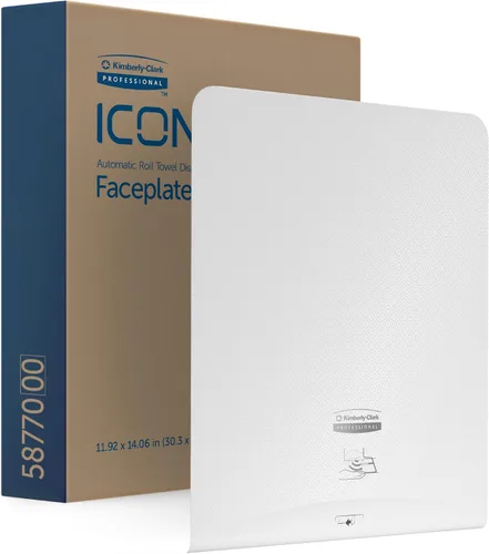 Vista 6 de Kimberly-Clark Professional ICON - Placa frontal (58780), diseño de mosaico negro, para dispensadores automáticos de toallas de rollo duro (1 unidad)