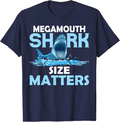 Vista 10 de Mega Shark Size Matter Camiseta Fun Shark Puns, Negro