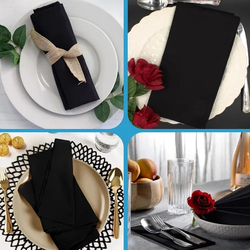 Vista 4 de Perfectware - Servilletas de cena de 2 capas, color negro, paquete de 125