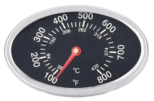 Vista 5 de GasSaf 2 3/8" barbacoa de acero inoxidable parrilla de carbón de madera ahumador de temperatura Pit termómetro Fahrenheit e indicador de calor