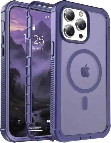 Vista 141 de jaroco - Funda magnética compatible con MagSafe para iPhone 11 de 6.1 pulgadas; protección de grado militar contra caídas, de doble capa