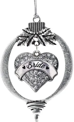 Vista 117 de Inspired Silver - Adorno con dije de hermana gemela - Adornos navideños de plata con circonitas cúbicas