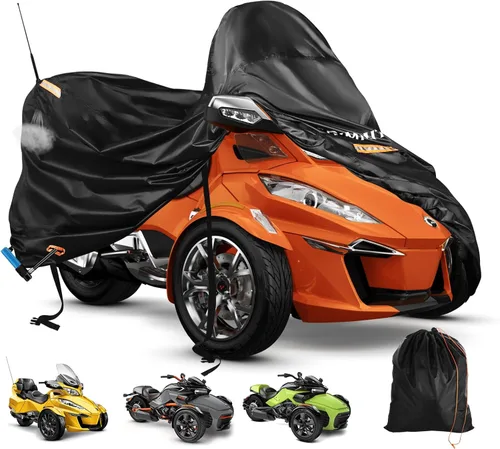 Vista 8 de Cubierta Can Am Ryker Impermeable, Cubierta Completa Mejorada Compatible con Accesorios Can-am Ryker 600/900/Sport/Edición Rally, Cubierta Completa