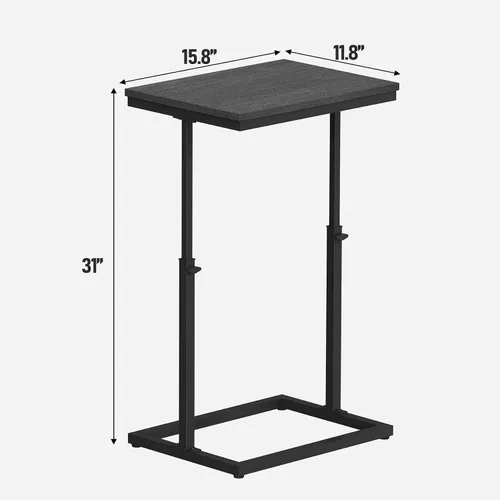 Vista 8 de TUTOTAK Mesa auxiliar, mesa auxiliar, mesa de sofá alta, mesa de sofá, sala de estar, dormitorio, negro TB01BK083P