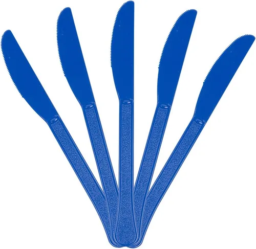 Vista 5 de JAM Paper Premium Utensils Party Pack - Cuchillos de plástico - Fucsia rosa intenso - 48 cuchillos desechables/paquete