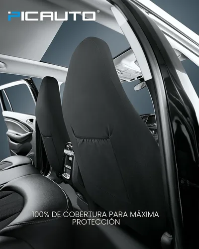 Vista 5 de Pic Auto Fundas de asiento de automóvil de respaldo alto,cuero sintético, compatible con bolsa de aire, ajuste universal, Rojo Espalda alta roja