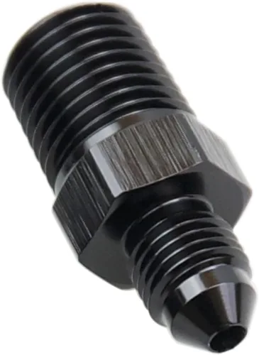 Vista 6 de Adaptador de tubo de aluminio recto 3AN acampanado a 1/4" NPT macho Unión de rosca adaptador de manguera de combustible negro
