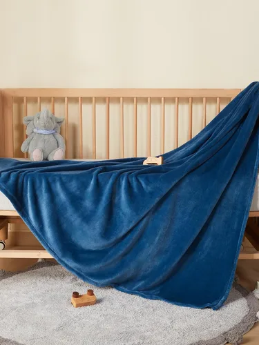 Vista 7 de TILLYOU Manta de forro polar para niños pequeños, 60 x 80 pulgadas, suave y cálida, para niños y niñas, color azul oscuro