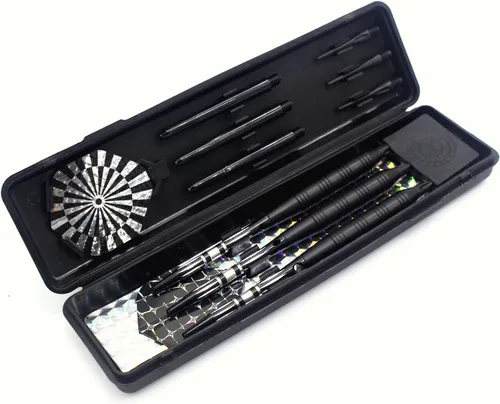 Vista 5 de Juego de dardos de punta suave para tablero electrónico de dardos de punta de plástico de 0.76 oz con barriles de latón y ejes de aluminio, 6