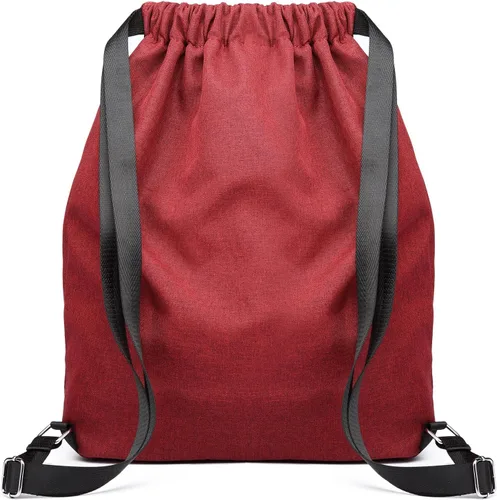 Vista 5 de Mochila deportiva con cordón para gimnasio, yoga, mochila de hombro, para hombres y mujeres, Rojo), K1031-30