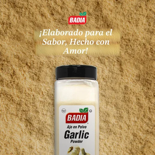 Vista 5 de Badia Ajo en polvo, 16 onzas – Polvo de ajo premium para cocinar, condimentos y mezclas de especias, recién molido y sabroso